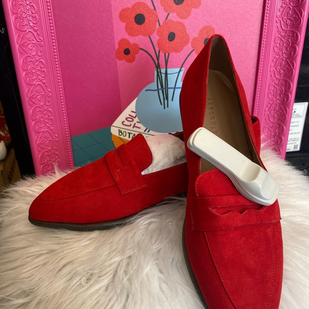 Red Suede Loafers